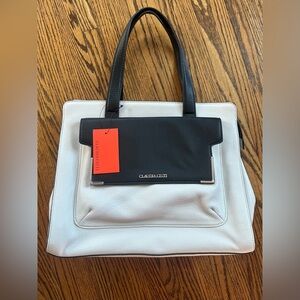 Claudia Ciuti Black and White Tote Bag NWT